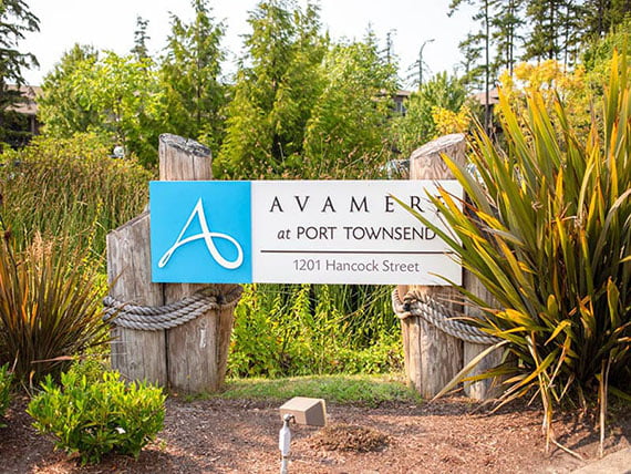 Avamere at Port Townsend Front Sign